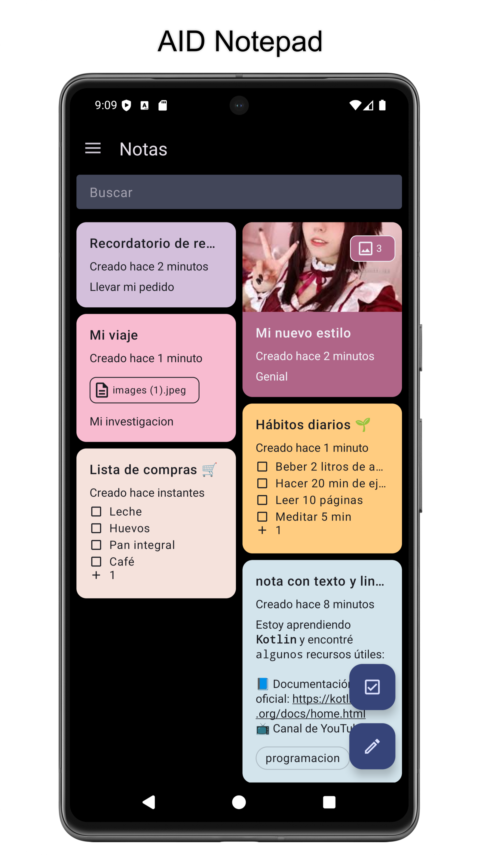 Captura de Notepad: Minimalist Notes
